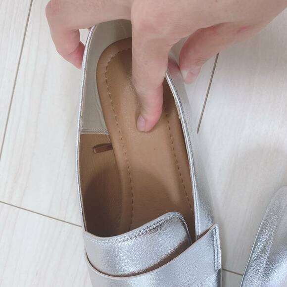 シフォンフラットローファー底