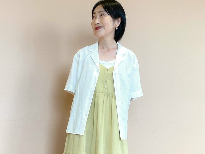 今回のコーデ3点を着こなすライフさん