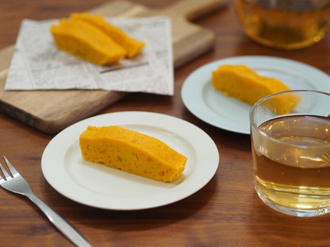 レンジでつくる「濃厚カボチャケーキ」