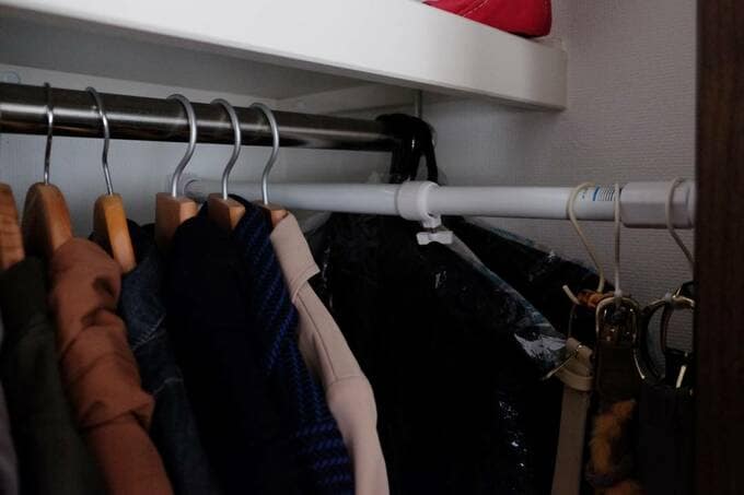 ポールの端にアウター