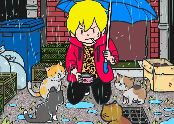 見た目はワルだけどやさしい一面…どこが違う？5つ見つけたらエラい