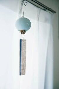 風鈴の短冊には細く切ったマスキングテープを