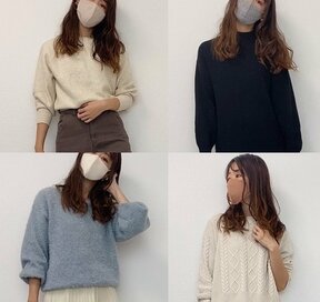 GUの590円「高機能フィルター入りマスク」。チェックやレースなど16種類も