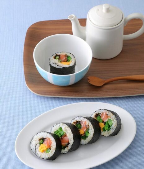 ノルウェーサーモンの太巻き茶漬け