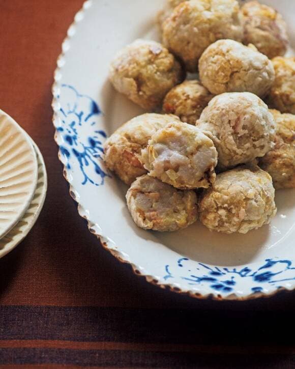 サトイモとベーコンのコロッケ風