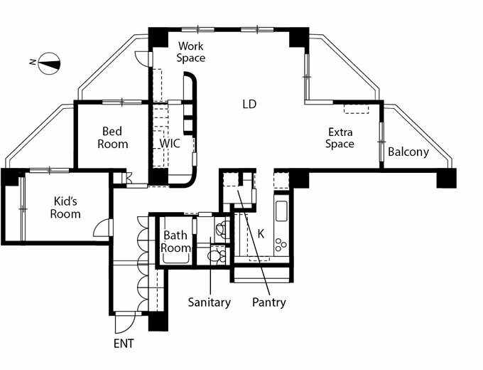 リノベーション後の間取り図