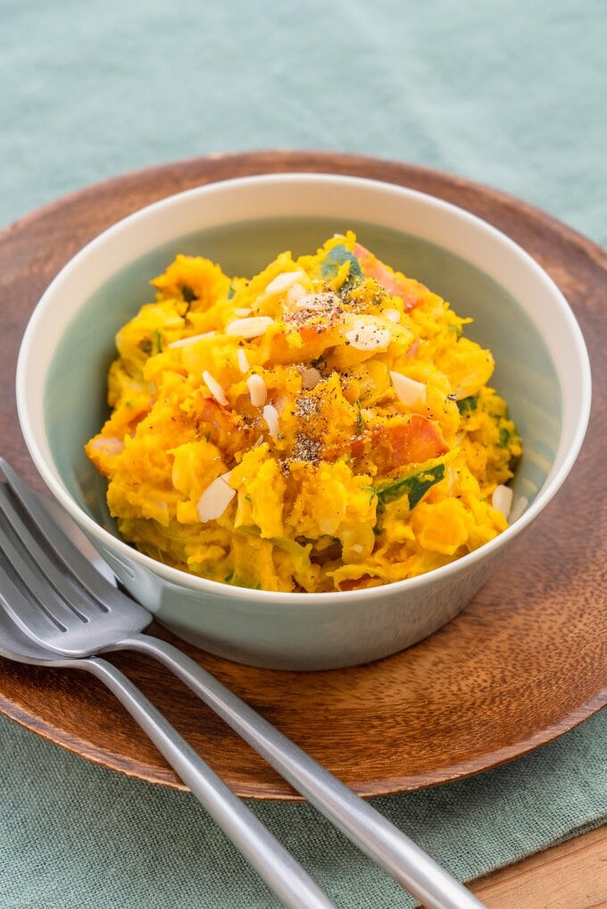 カボチャサラダ完成