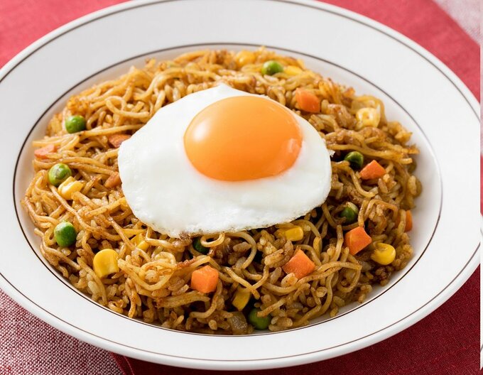 ドライカレー風焼そばめし