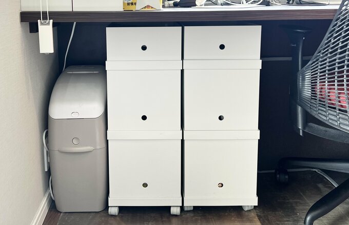 日用品と防災食をファイルボックスに入る分だけ備蓄