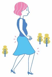 ハイヒールやウォーキングシューズを履くことが多い