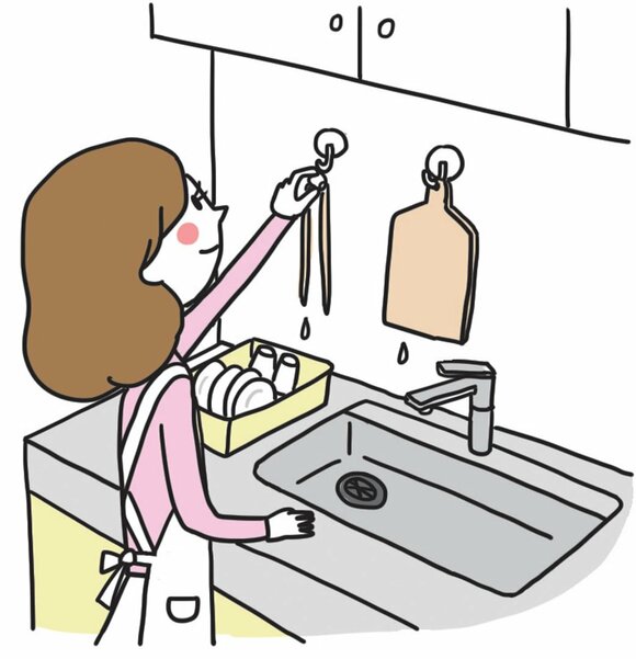 よく使うツールは洗ったらそのまま出しっぱなし