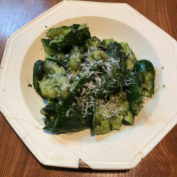 キュウリのジェノベーゼ和え