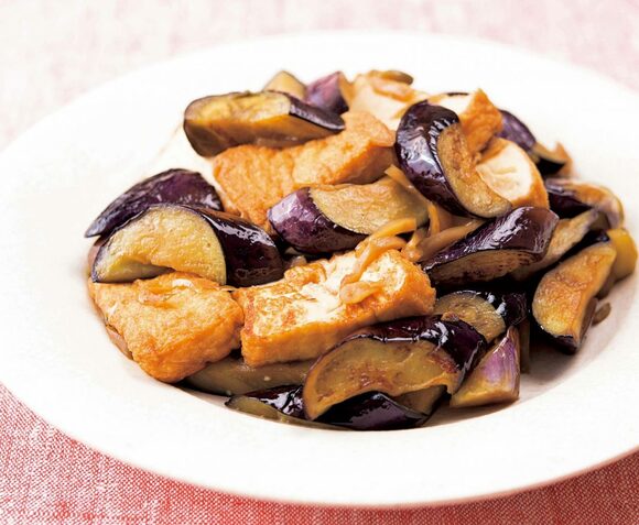 ナスと厚揚げの炒め物