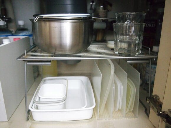 ボウルやザル、バットの置き方