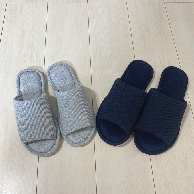 オープントゥワッフルルームシューズ