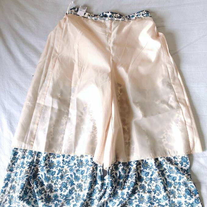 裏地がついているおり、透けも気になりません