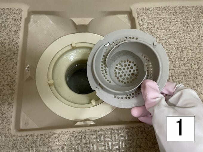 ヘアキャッチャーを外す