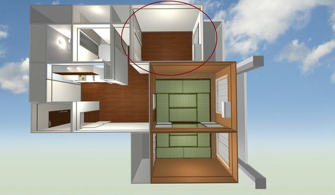 リノベする前の間取りと寝室スペース