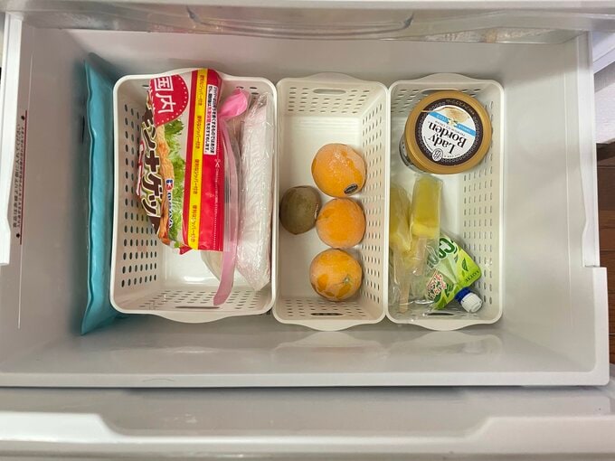 余白のある冷凍庫