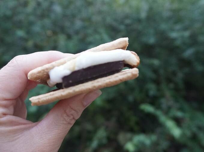 クラッカーで具材を挟んだ料理