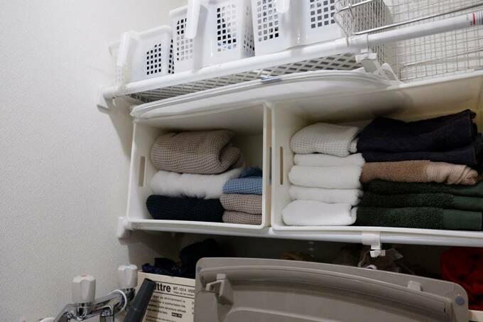 棚に衣類