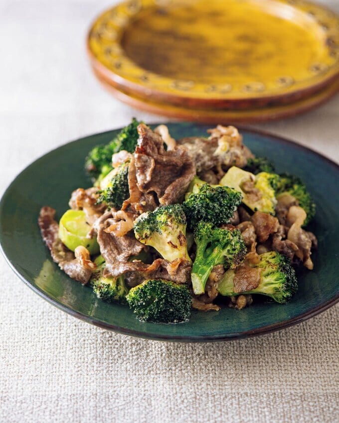 ブロッコリーと牛肉のゆずマヨ炒め