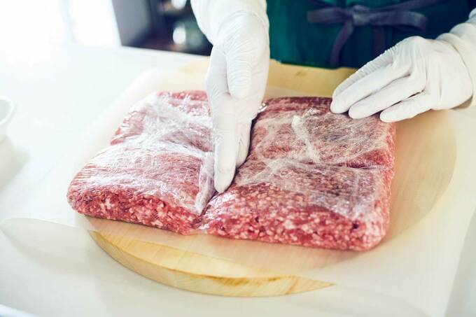 ひき肉を冷凍する