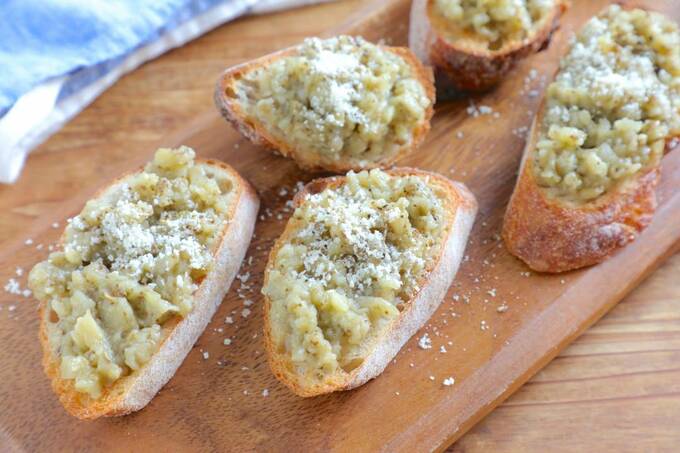 ナスペーストのバケットのせ