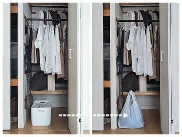 捨てにくい服を、すっきり手放すコツ4つ。あえて「ゴミ出し用袋」に入れることで、意外な効果が