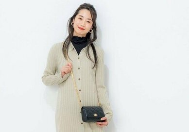 GUコーデで春を先取り。ワンピース＆ハイネックが「今」ちょうどいい