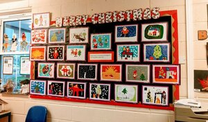 学校でもクリスマスの飾りつけ