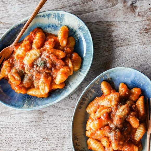 お皿にニョッキ