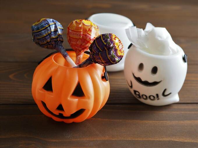 お菓子をつめた様子