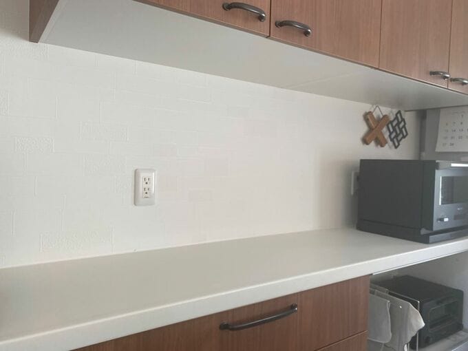 ゆとりのある作業カウンター