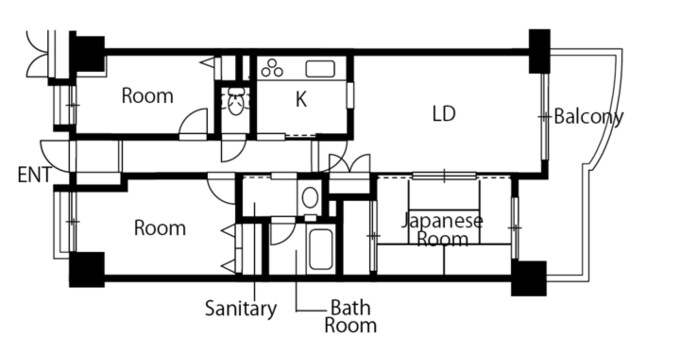 リノベーション前の間取り図