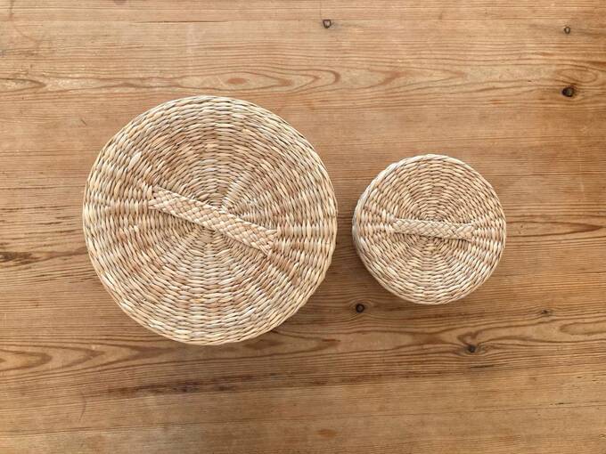 2つのシーグラスのラウンドボックス