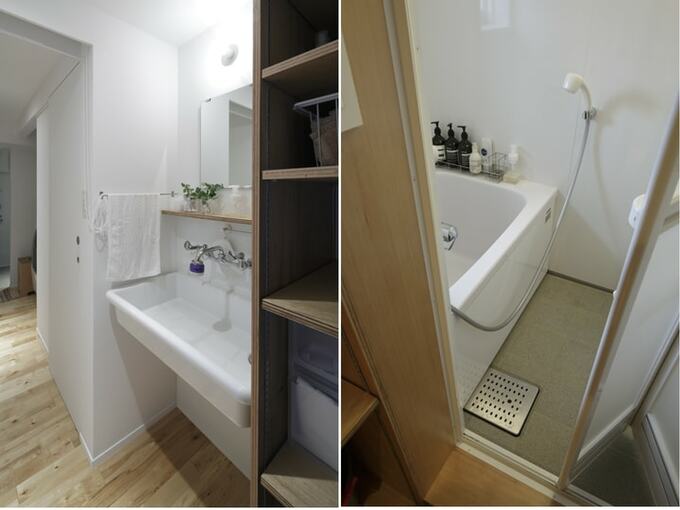 コンパクトなバスルーム