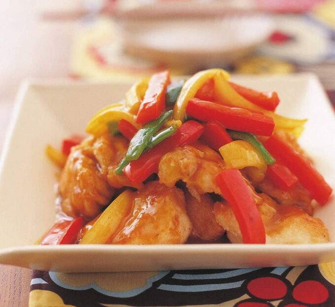 鶏胸肉と野菜の和風カレーあん