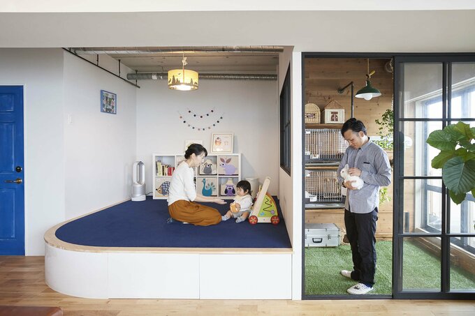 ウサギ専用のインナーバルコニー