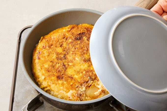 キムチと豆腐のお好み焼き