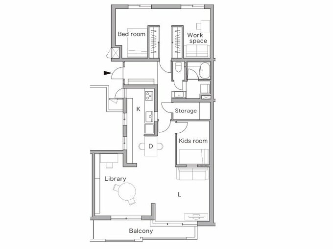 リノベーション後の間取り図