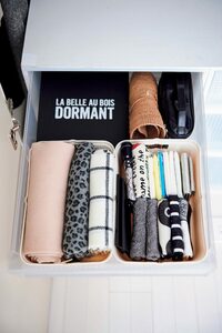 使用頻度に合わせて引き出しの前後を使い分ける