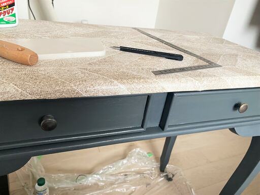 水性ウレタンニスを塗り終えた状態