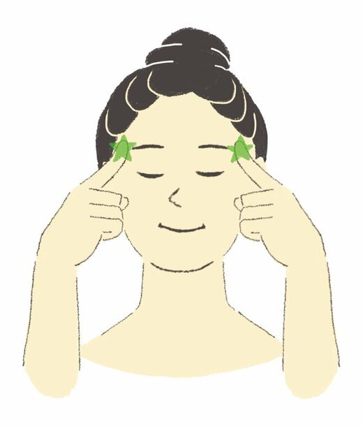 絲竹空を押すイラスト