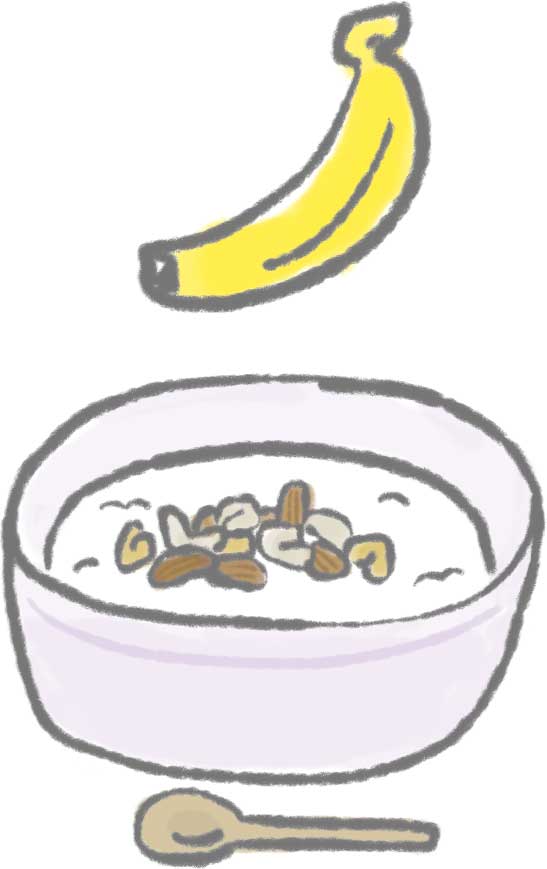 バナナとグラノーラ