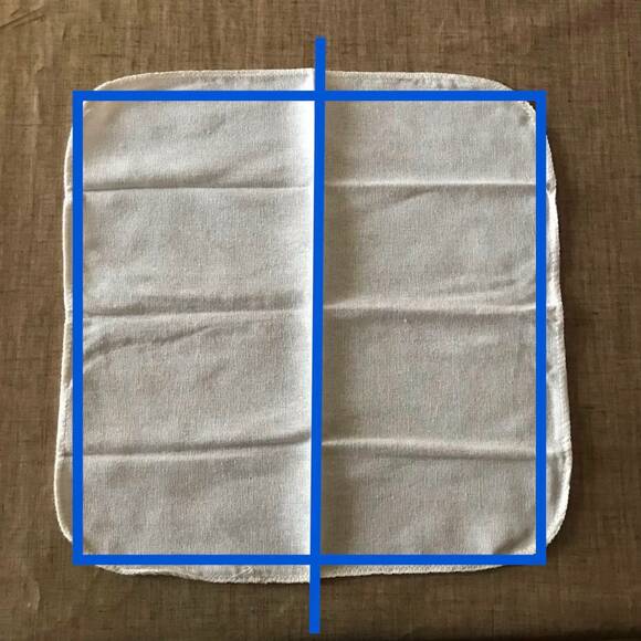 ふきんをカット