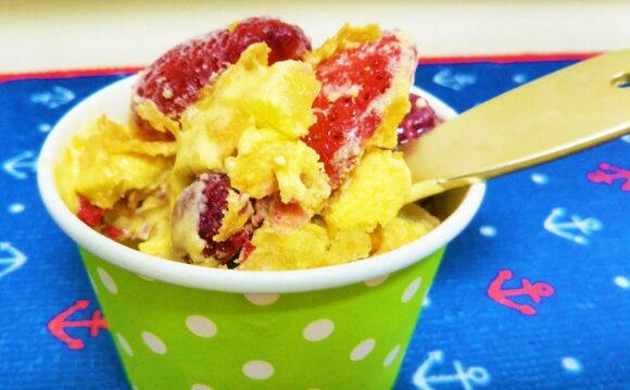 アイスクリームにまぜる