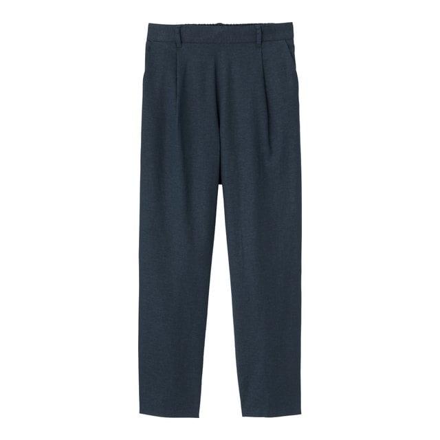 GU リネンブレンドテーパードパンツ