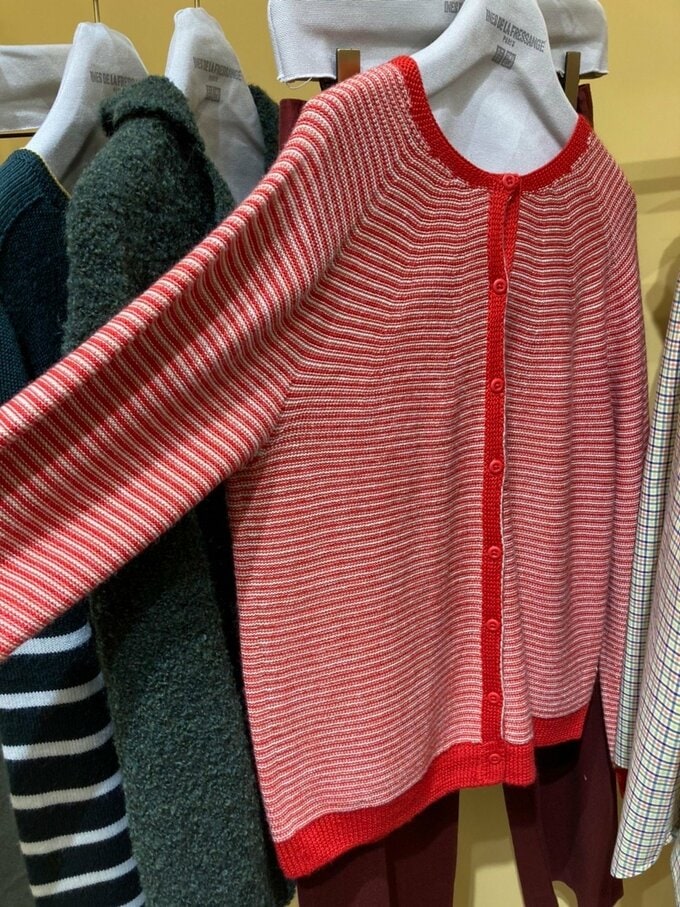 レトロムードのカーディガン