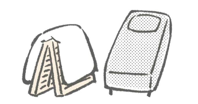 かけ布団とマットレスの湿気を取る